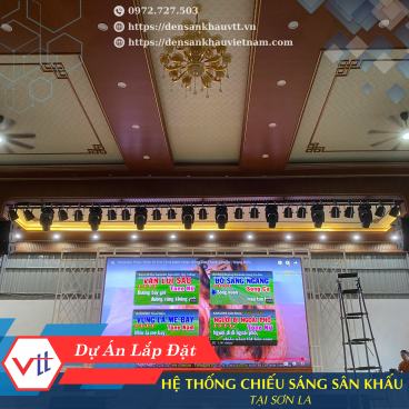 Hệ Thống Ánh Sáng Trung Tâm Tiệc Cưới Sơn La – Đèn Sân Khấu VTT