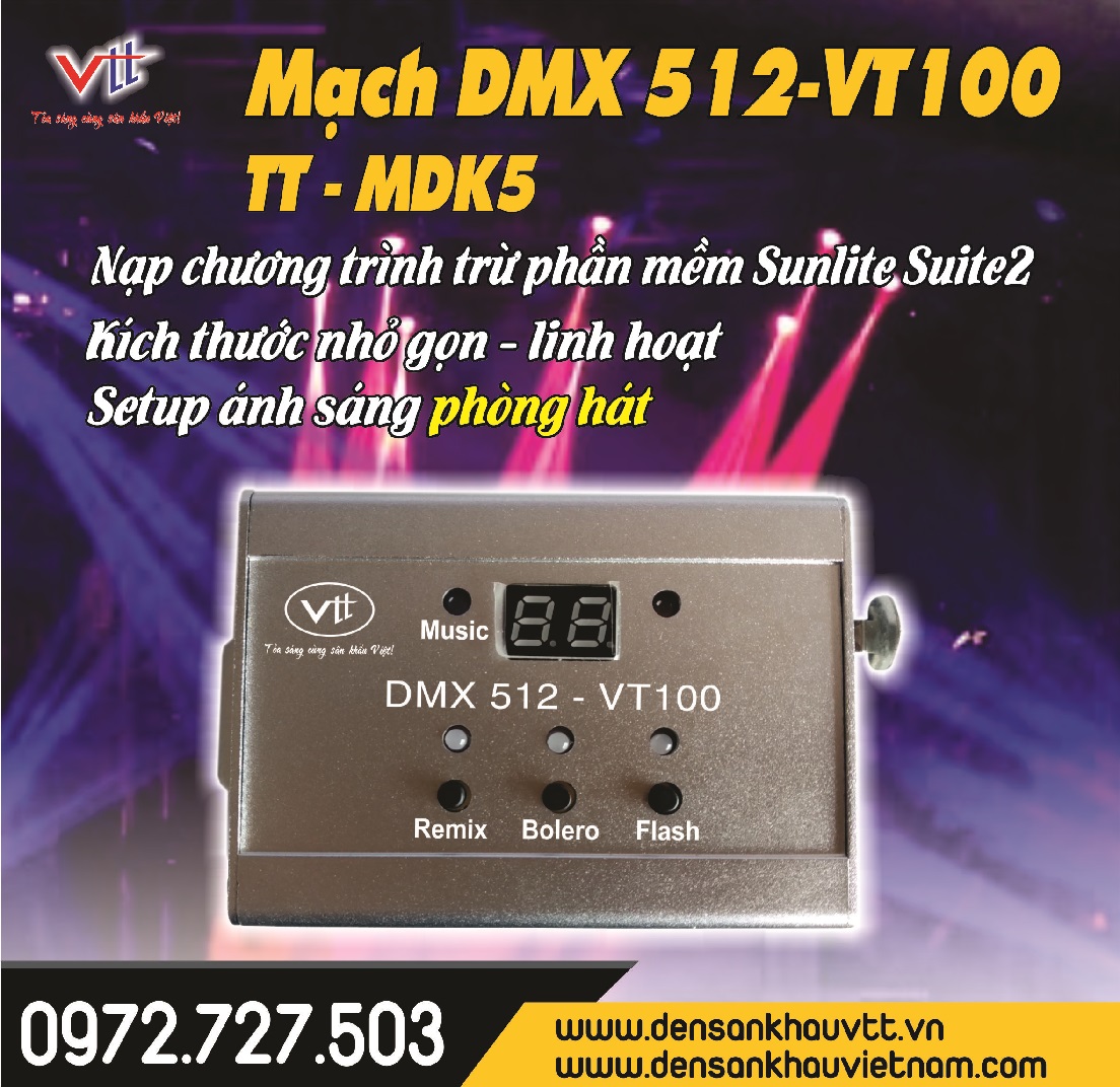 MẠCH DMX 512 - VT100
